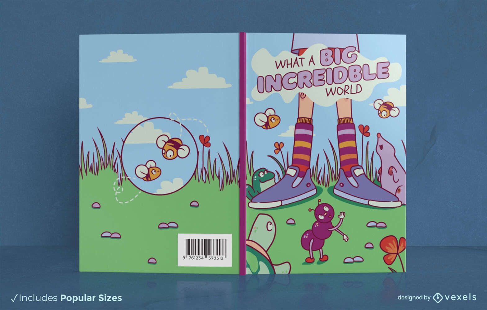 Children and animals book cover design