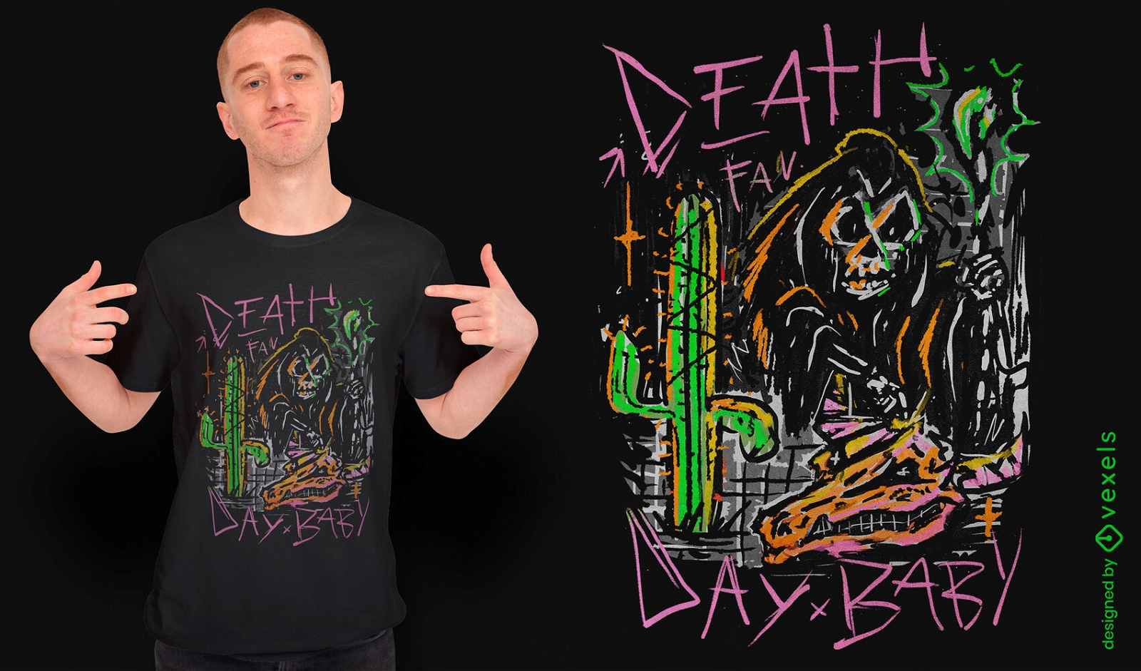 Abstract Grim Reaper t-shirt design