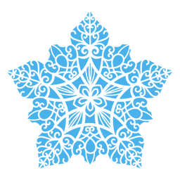 Glitzernde Spitzenschneeflocken PNG-Design