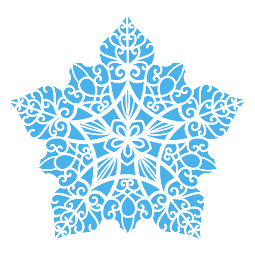 Glittering lace snowflakes PNG Design
