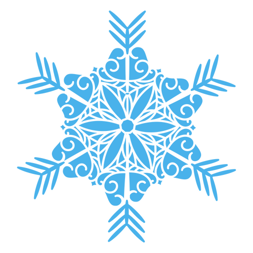 Glowing lace snowflakes PNG Design