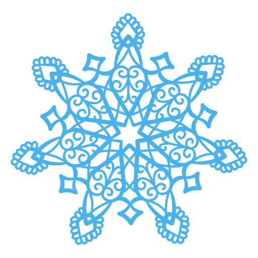 Delicate lace snowflakes PNG Design
