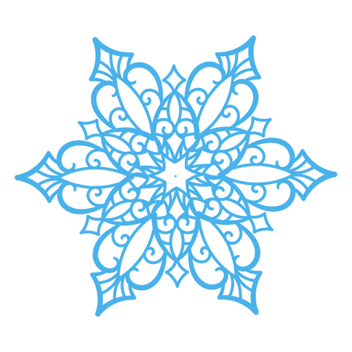 Glazed lace snowflakes PNG Design