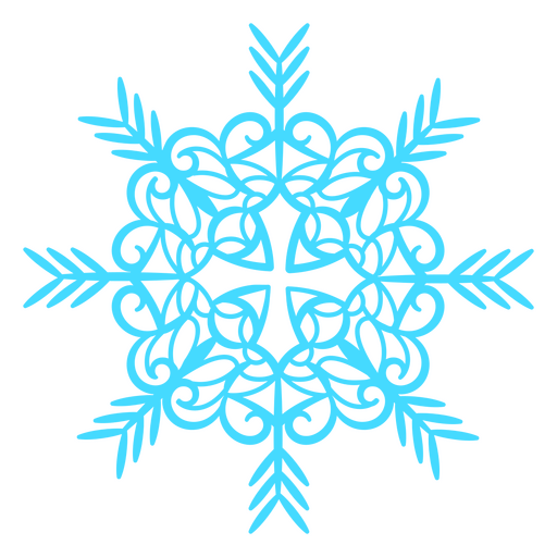 Copos de nieve de encaje brillante Diseño PNG