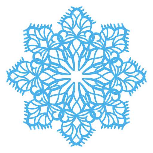 Copos de nieve de encaje de Navidad Diseño PNG