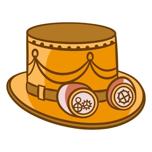 Cartola com óculos estilo steampunk Desenho PNG