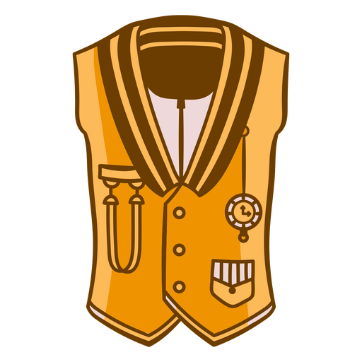 Colete com relógio de bolso estilo steampunk Desenho PNG