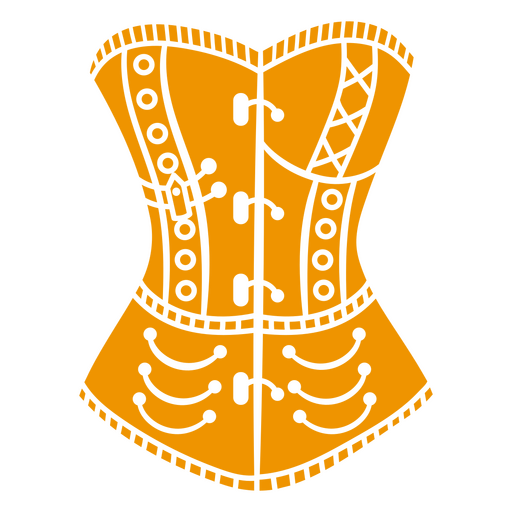Corset with elaborate ornaments PNG Design