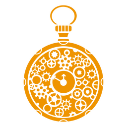 Beautiful pocket watch in steampunk style PNG Design