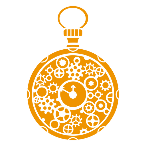 Beautiful pocket watch in steampunk style PNG Design