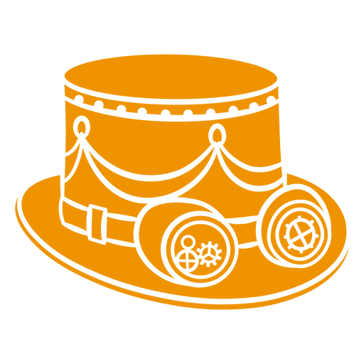 Chapéu vintage com óculos estilo steampunk Desenho PNG