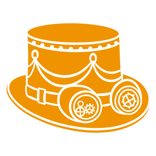 Sombrero vintage con gafas estilo steampunk Diseño PNG