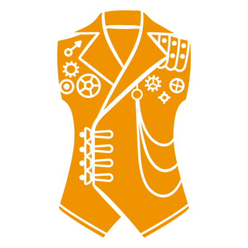 Old fashioned steampunk style vest PNG Design