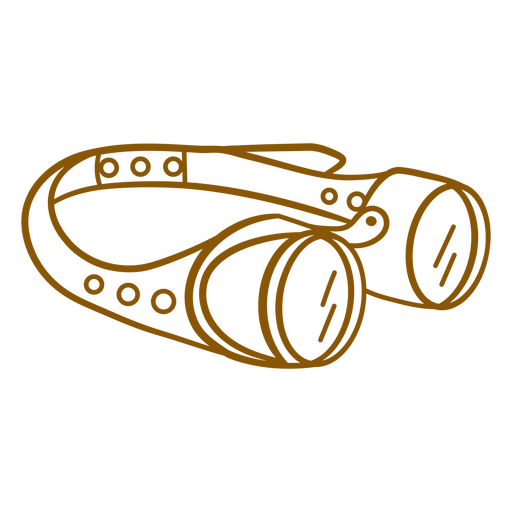 Vintage goggles in steampunk style PNG Design