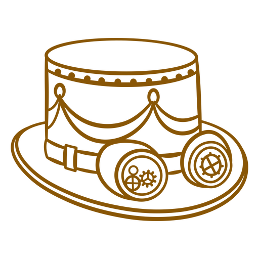 Gothic hat in steampunk style PNG Design