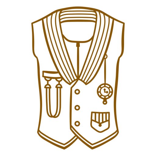 Colete retrô estilo steampunk Desenho PNG