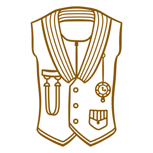 Retro steampunk style vest PNG Design