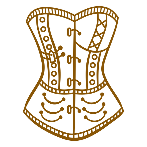 Corsé elegante estilo steampunk Diseño PNG