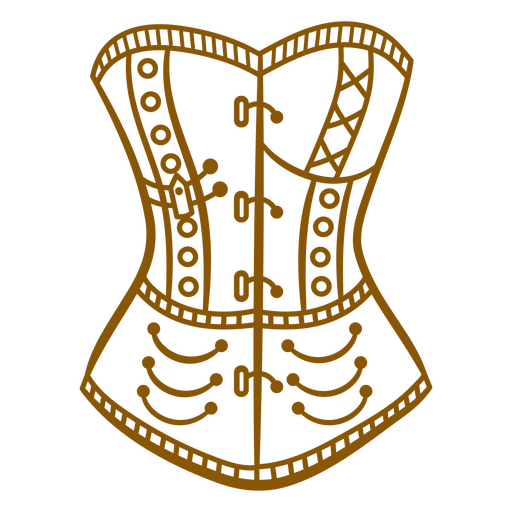 Elegant steampunk-style corset PNG Design