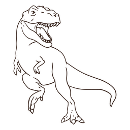 Trazo de dinosaurio jurásico t-rex Transparent PNG
