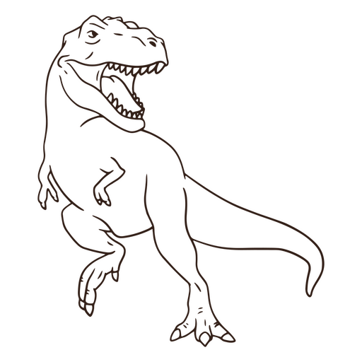 Curso de dinossauro jurássico T-rex Desenho PNG