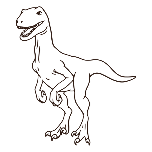 Carrera de dinosaurio jurásico velociraptor Diseño PNG