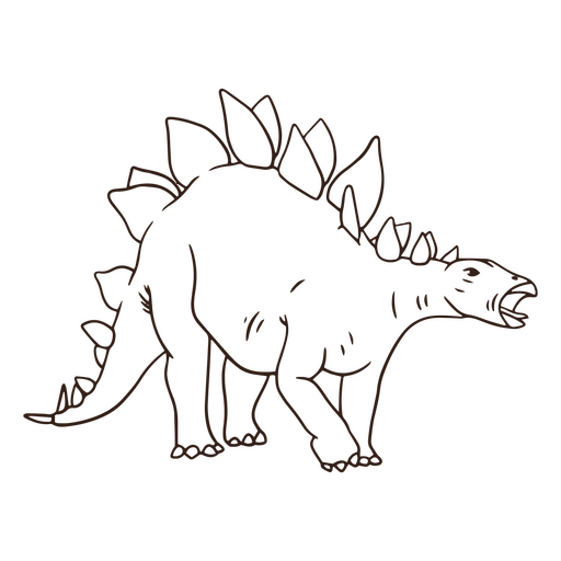 Curso de dinossauro jurássico Stegosaurus Desenho PNG