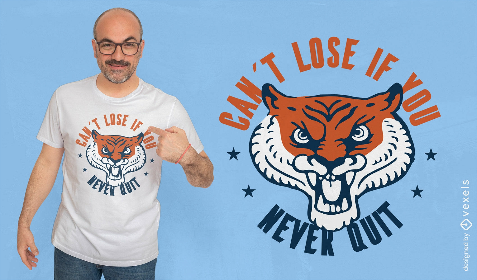 Design de t-shirt de desenho animado de animais selvagens de tigre