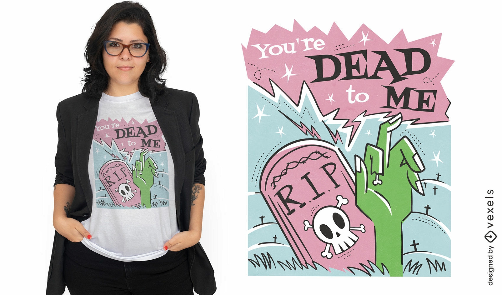Tot f?r mich Zombie-T-Shirt-Design