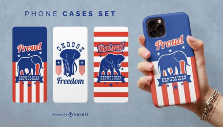 Republican USA phone case set