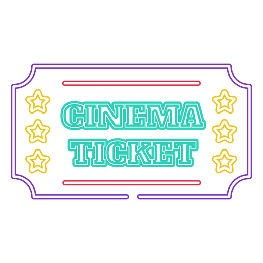 A cinema ticket PNG Design