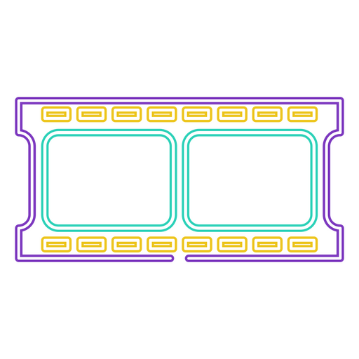 A movie ticket icon PNG Design