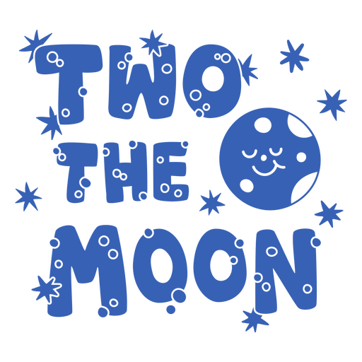 Zwei die Mondkarte PNG-Design