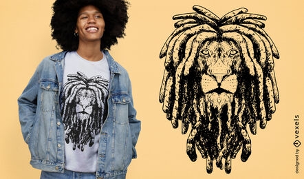 Rastafari lion animal t-shirt design