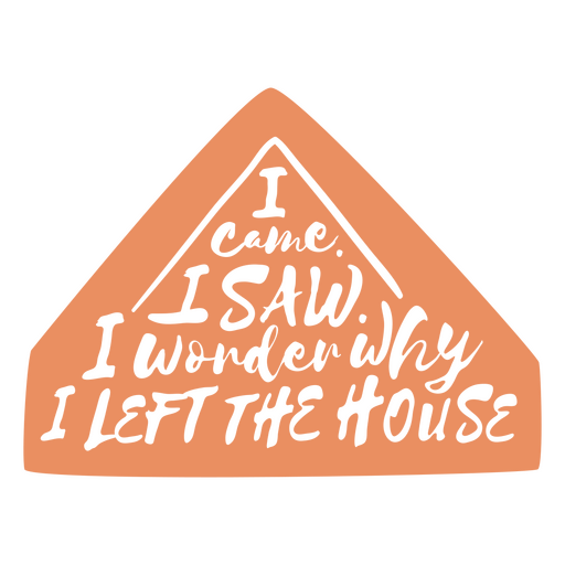 Funny introvert house quote cut out PNG Design