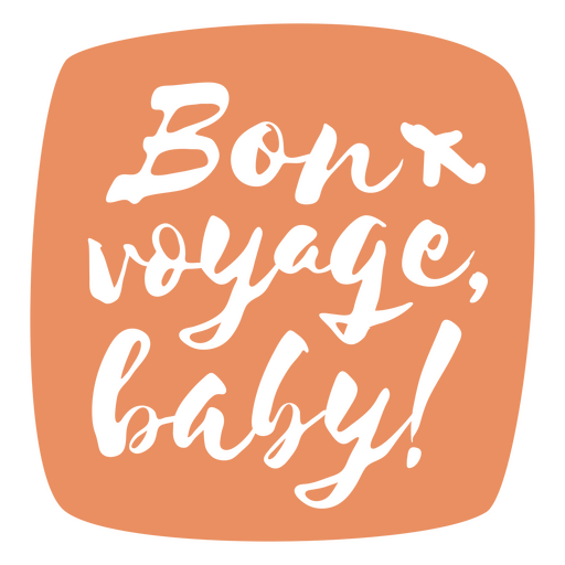 Cita de viaje Bon Voyage recortada Diseño PNG