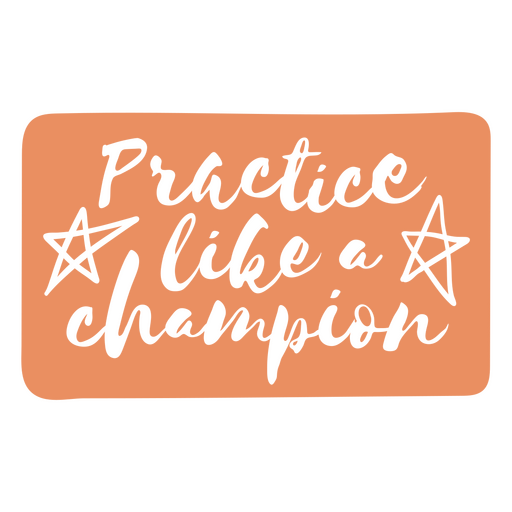 Champion inspiring quote cut out PNG Design