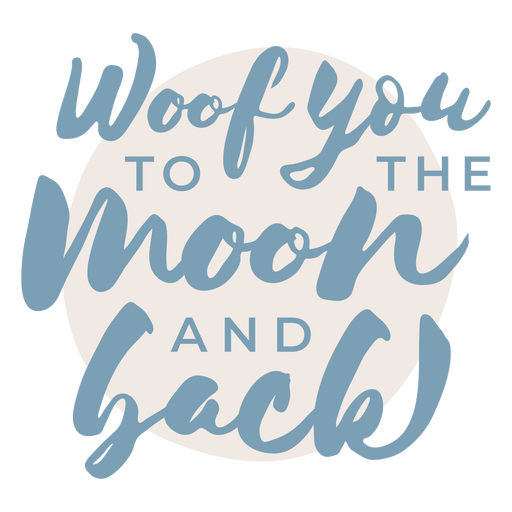 Cita del perro de Woolf a la luna Diseño PNG