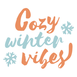 Flaches Zitat der gemütlichen Winterstimmung PNG-Design
