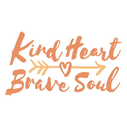 Sentiment kind heart quote PNG Design