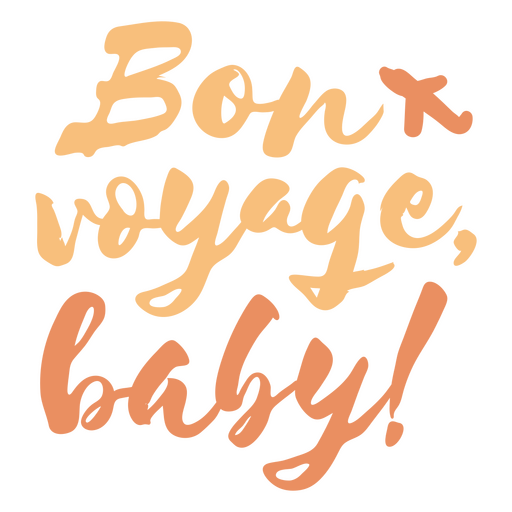 Sentiment Bon Voyage-Zitat PNG-Design