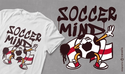 England soccer cartoon t-shirt design