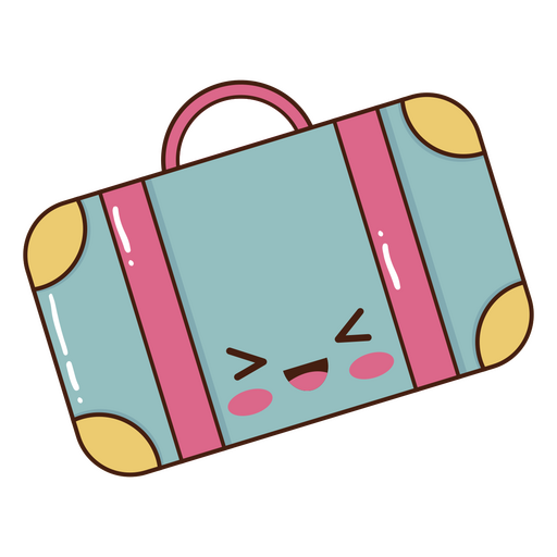 Koffer reisen kawaii Charakter PNG-Design