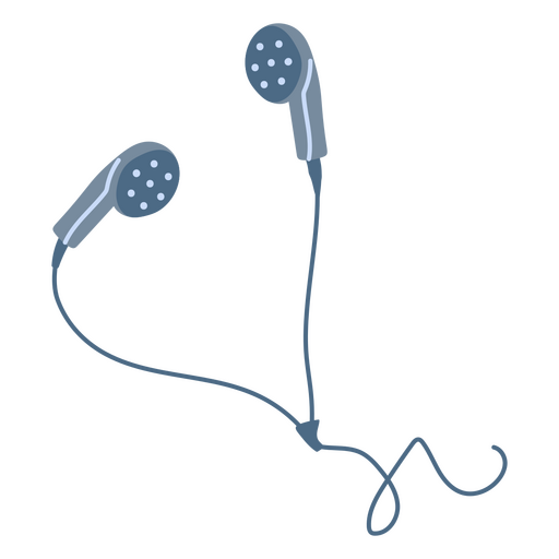 Auriculares para escuchar m?sica. Diseño PNG