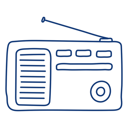 Vintage radio 90's style PNG Design