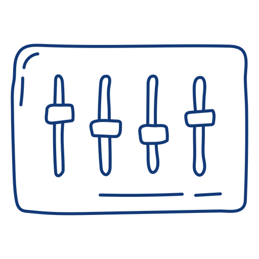 A sound equalizer stroke symbol  PNG Design