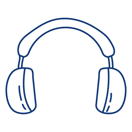 Classic headphones for listening to music PNG Design