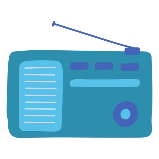 Classic radio with antenna PNG Design
