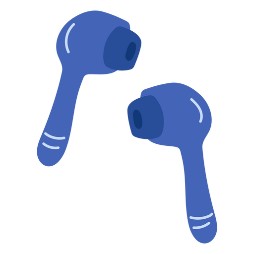 Auriculares inalámbricos para escuchar música. Diseño PNG