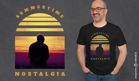 Summertime sunset nostalgia t-shirt design